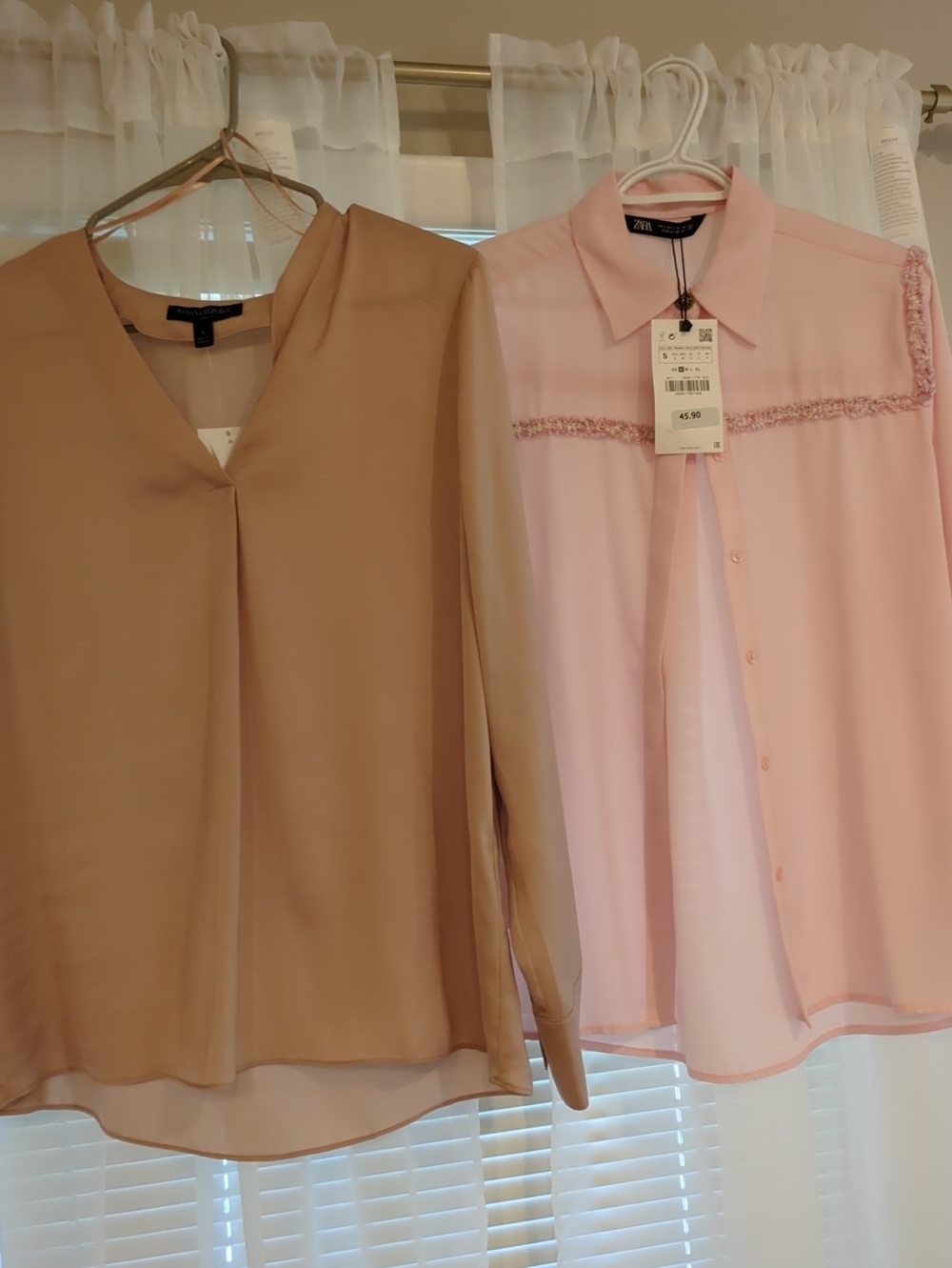 NWT Zara & Banana Republic Blouse Bundle Of 2